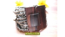 Clasps Wooded Natural Beading Bracelets